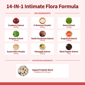 FIRSTORGANIC Probiotique Vaginal 1600mg capsules et verre d'eau
