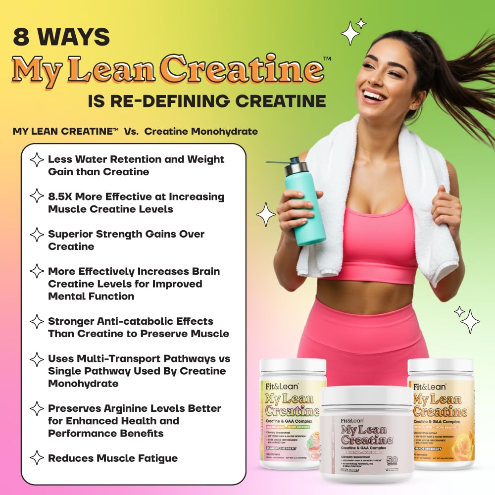Fit & Lean Créatine pour Femmes avec cuillère doseuse