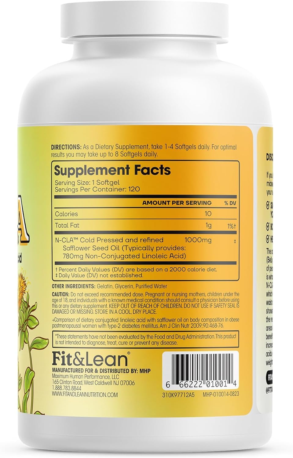Fit & Lean N-CLA complément alimentaire avec capsules en vue