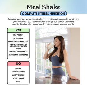 Fit & Lean Shake de remplacement de repas Cookies et Crème 570g - vue de dos
