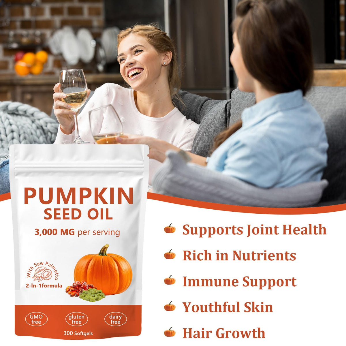 FITactic huile de graine de citrouille 3000mg avec ingrédients