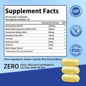 Fitfido Glucosamine Chondroïtine 180 capsules sur un fond neutre