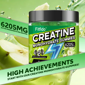 Fitfido Gummies Créatine Monohydrate 60 Gummies dans un sac de sport