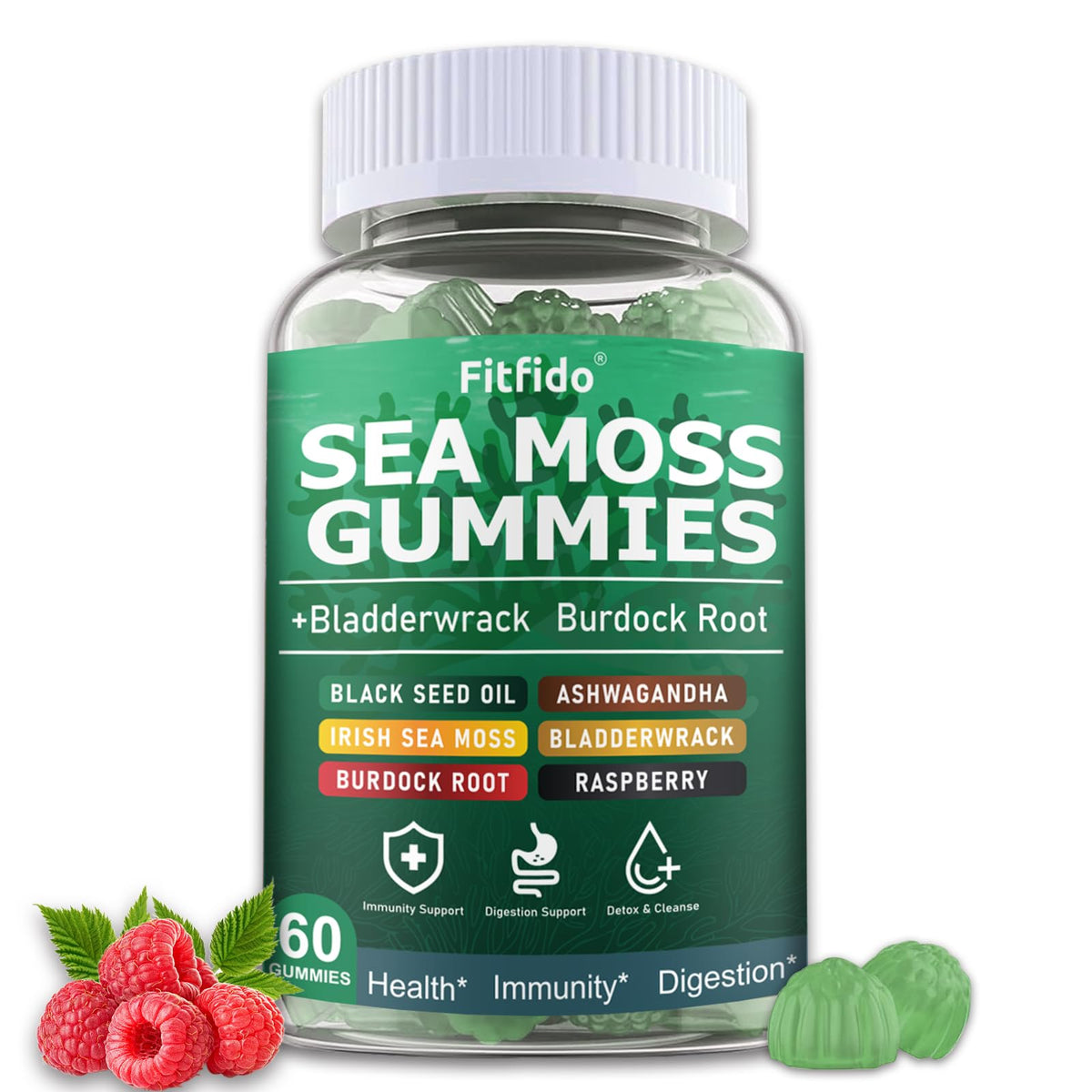 Fitfido Gummies de Mousse Irlandaise 3000mg pot de 60 gummies