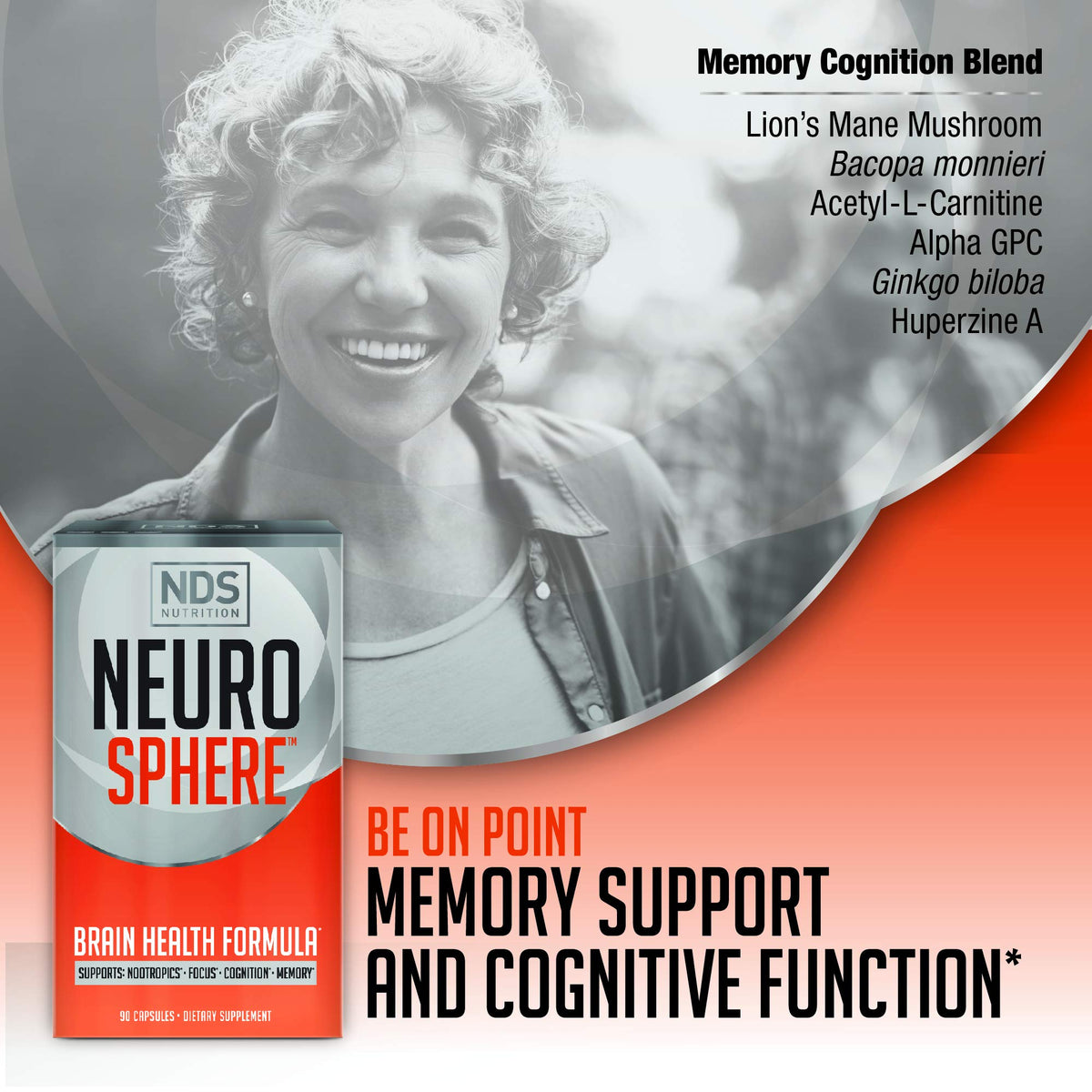 FitLife Brands Neuro Sphere 90 capsules avec étiquette