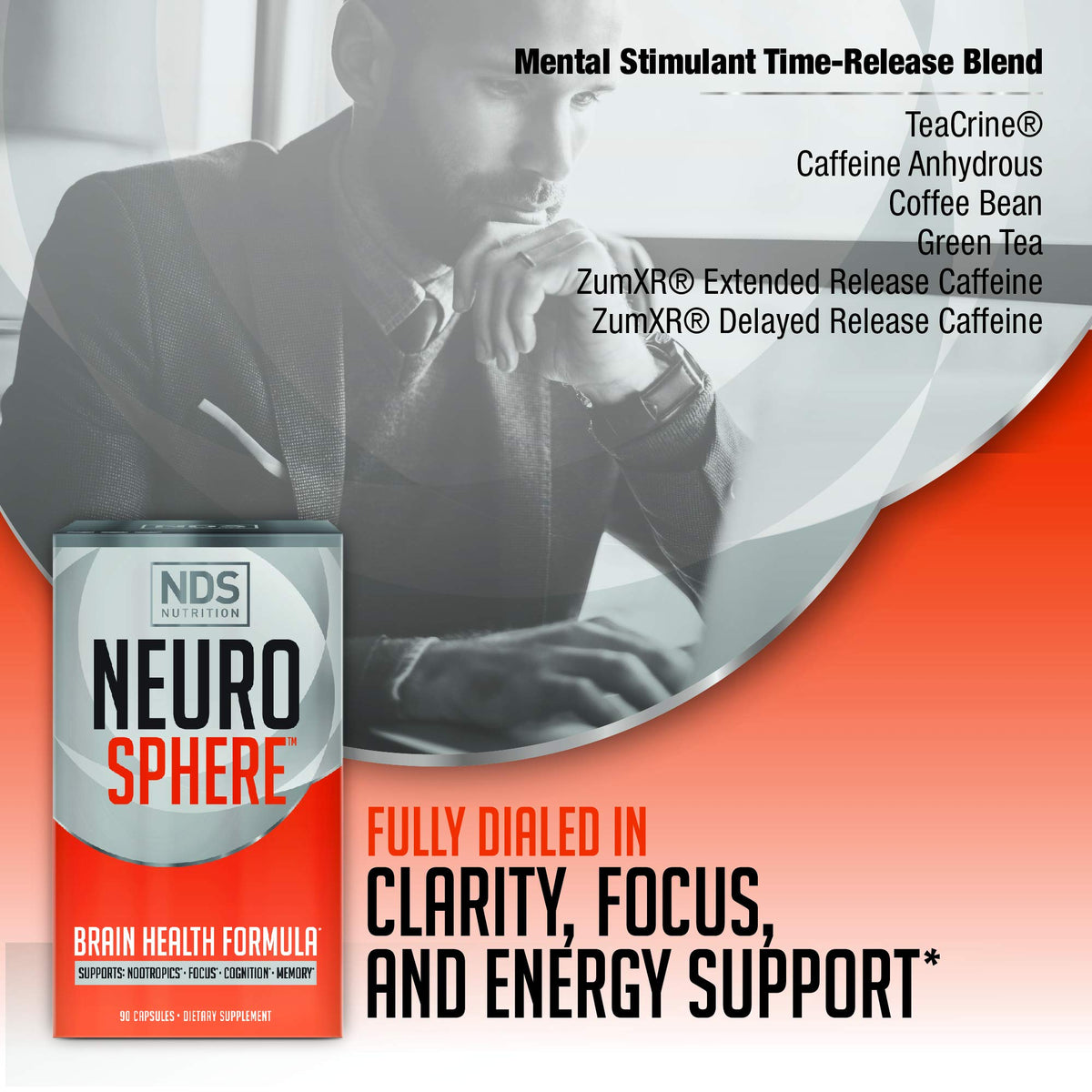 FitLife Brands Neuro Sphere 90 capsules côté gauche
