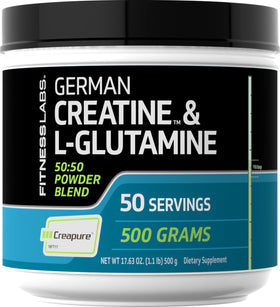 Fitness Labs Créatine Allemande et L-Glutamine 1,1 lbs vue avant