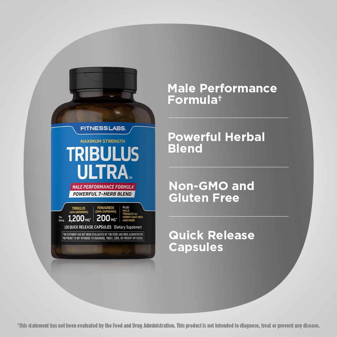 Fitness Labs Tribulus Terrestris capsules ouvertes montrant leur taille
