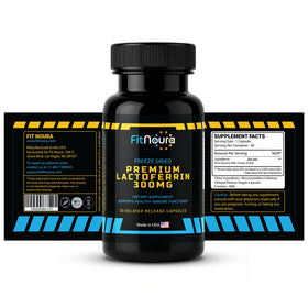 FitNoura Lactoferrine Entérique 300mg 30 capsules en main