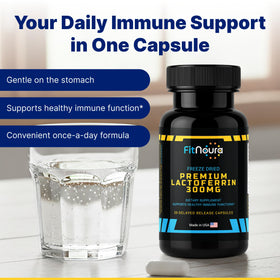 FitNoura Lactoferrine Entérique 300mg 30 capsules ouvertes