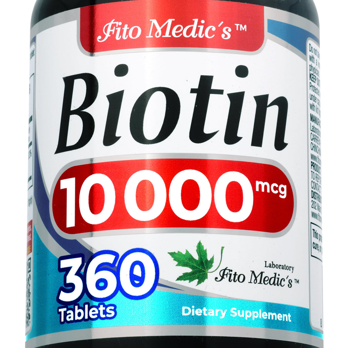 FITO MEDIC'S Biotine 10000mcg 360 tablettes en vue de face