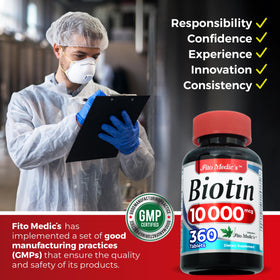 FITO MEDIC'S Biotine 10000mcg prise de plusieurs tablettes