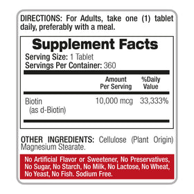 FITO MEDIC'S Biotine 10000mcg tablettes sur une surface blanche