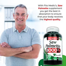 FITO MEDIC'S capsules de Saw Palmetto, capsule individuelle sur fond blanc