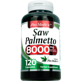 FITO MEDIC'S capsules de Saw Palmetto, vue de côté du flacon