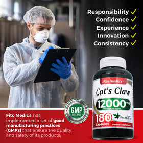 FITO MEDIC'S Cat's Claw 180 capsules sur une surface plane