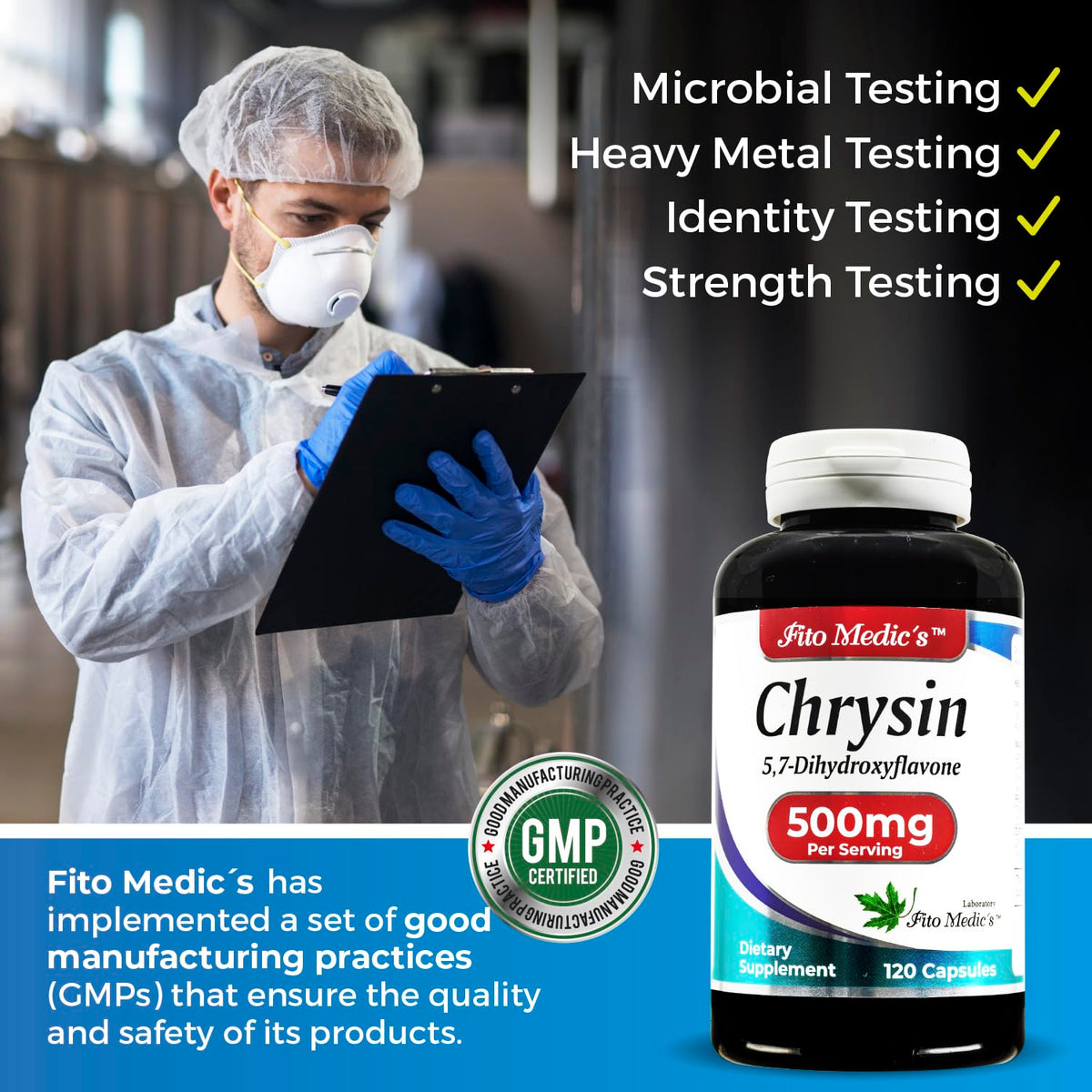FITO MEDIC'S Chrysin capsules avec des ingrédients botaniques