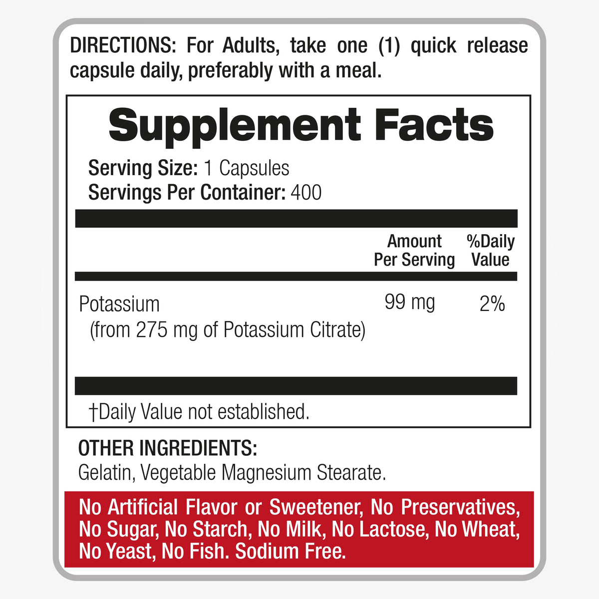FITO MEDIC'S citrate de potassium flacon avec étiquette visible