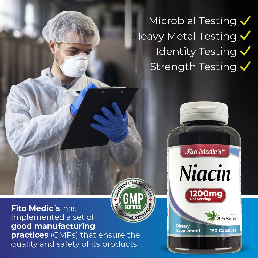 FITO MEDIC'S Complément Alimentaire Niacine - label et ingrédients