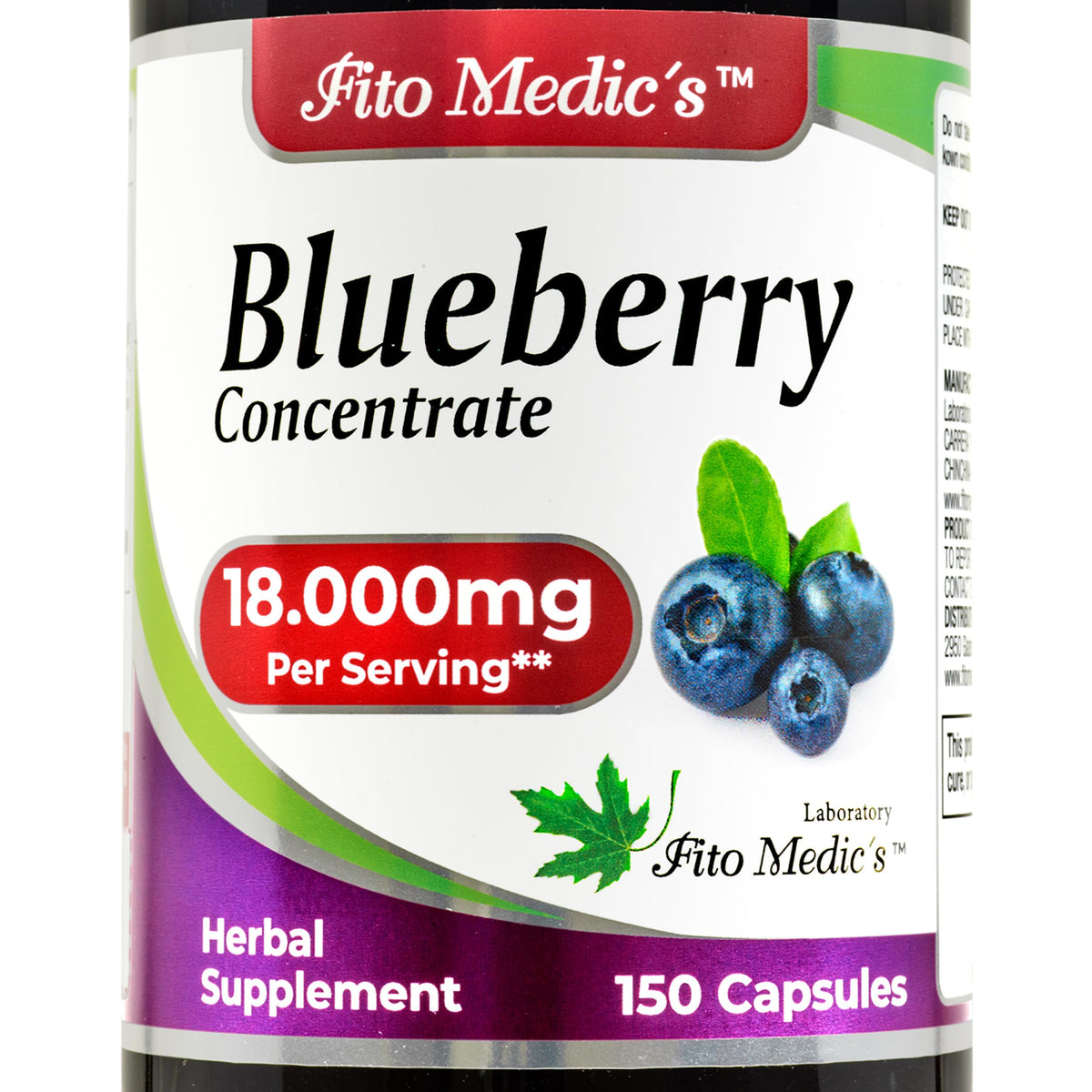 FITO MEDIC'S Extrait de Myrtille 150 capsules vue de face
