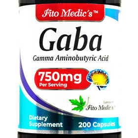 FITO MEDIC'S GABA Capsules 750 mg 200 capsules vue de face