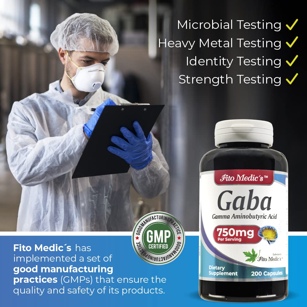 FITO MEDIC'S GABA Capsules 750 mg avec dosette de dosage
