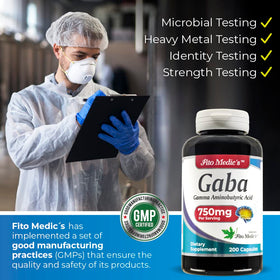 FITO MEDIC'S GABA Capsules 750 mg avec dosette de dosage
