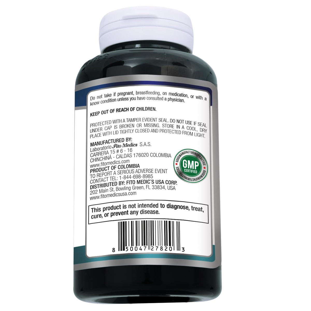 FITO MEDIC'S L-Carnitine 200 capsules avec un verre d'eau