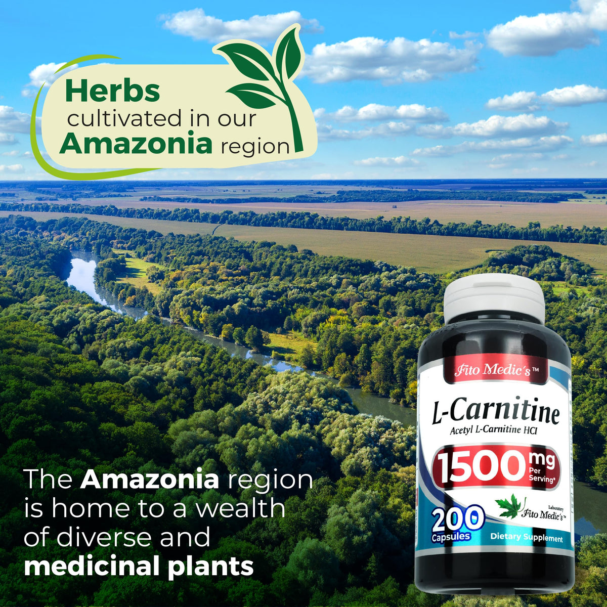 FITO MEDIC'S L-Carnitine capsules avec des accessoires de fitness