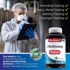 FITO MEDIC'S L-Méthionine 1200 mg capsules ouvertes