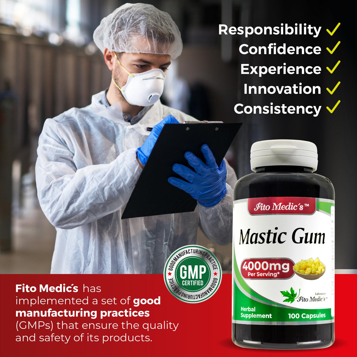 FITO MEDIC'S Mastic Gum capsules avec ingrédients naturels