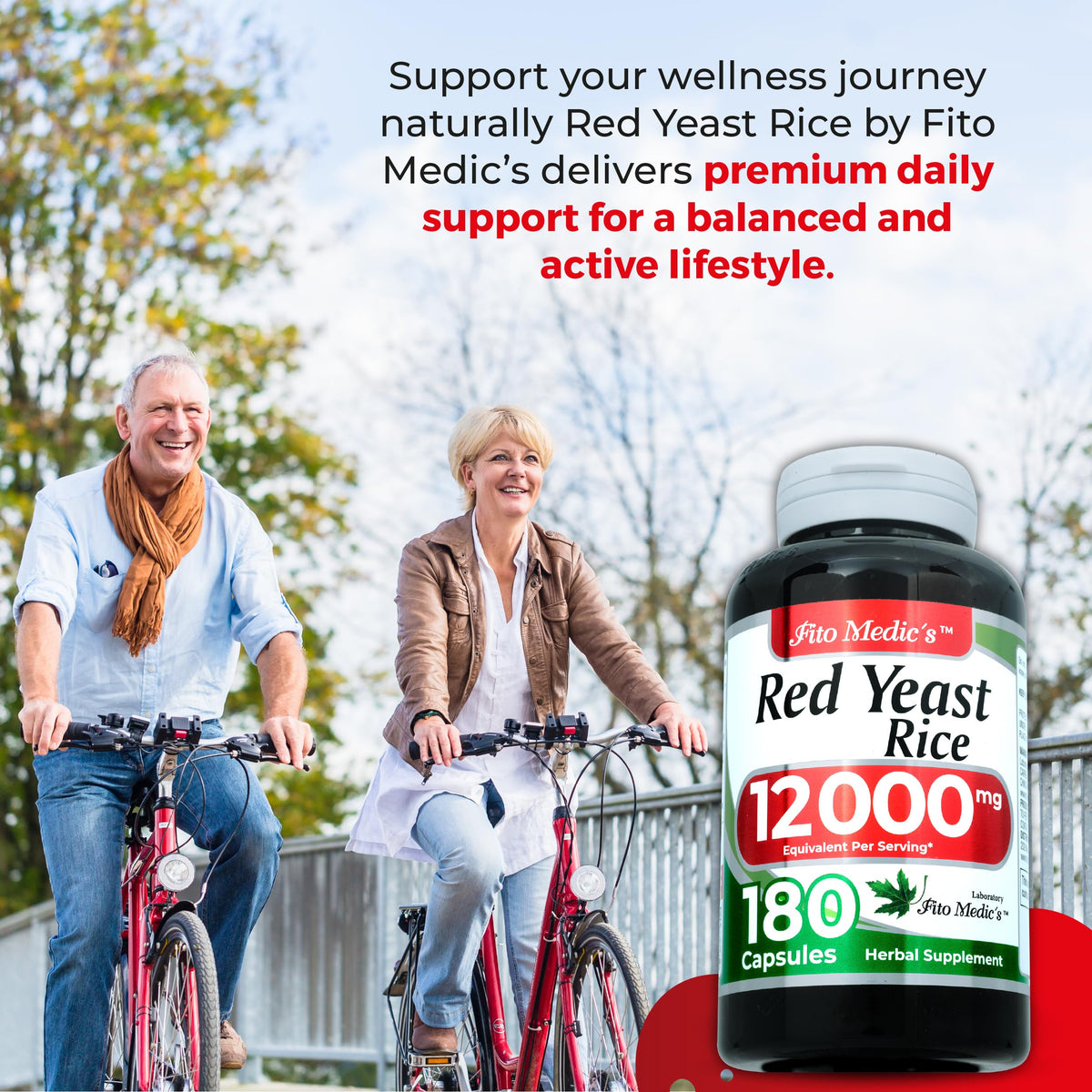FITO MEDIC'S Riz Rouge 180 capsules avec étiquette