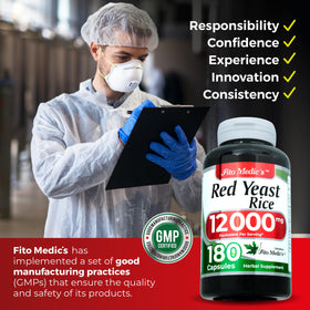 FITO MEDIC'S Riz Rouge capsules sur fond clair