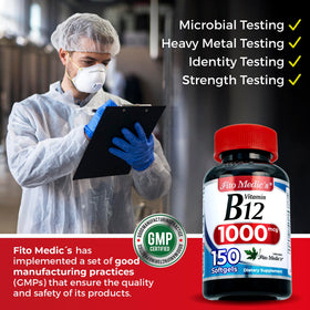 FITO MEDIC'S Vitamine B12 gélules avec verre d'eau
