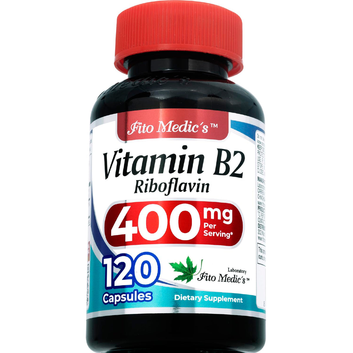 FITO MEDIC'S Vitamine B2 400 mg 120 Capsules vue arrière