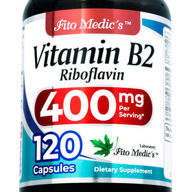 FITO MEDIC'S Vitamine B2 400 mg 120 Capsules vue avant