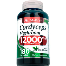 FITOMEDIC'S Champignon Cordyceps gélules individuelles sur fond blanc