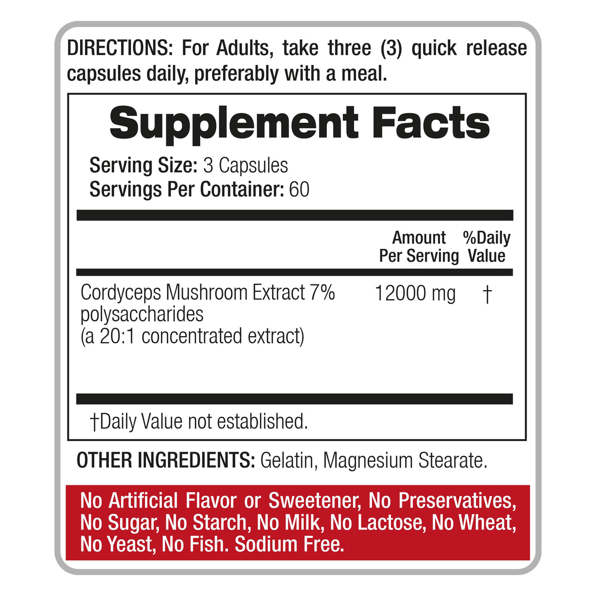 FITOMEDIC'S Champignon Cordyceps vue des capsules dans la main