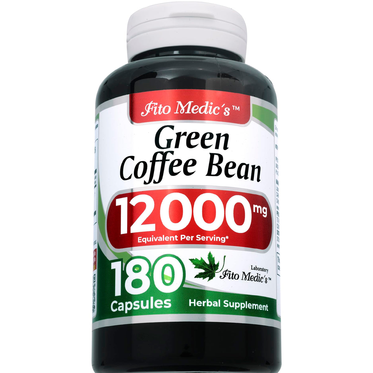 FITOMEDIC'S Extrait de Grains de Café Vert 180 Capsules avec étiquette visible