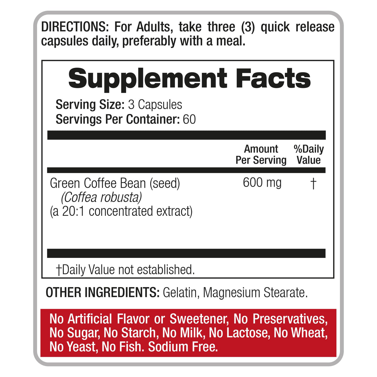 FITOMEDIC'S Extrait de Grains de Café Vert 180 Capsules en main