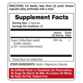 FITOMEDIC'S Extrait de Grains de Café Vert 180 Capsules en main
