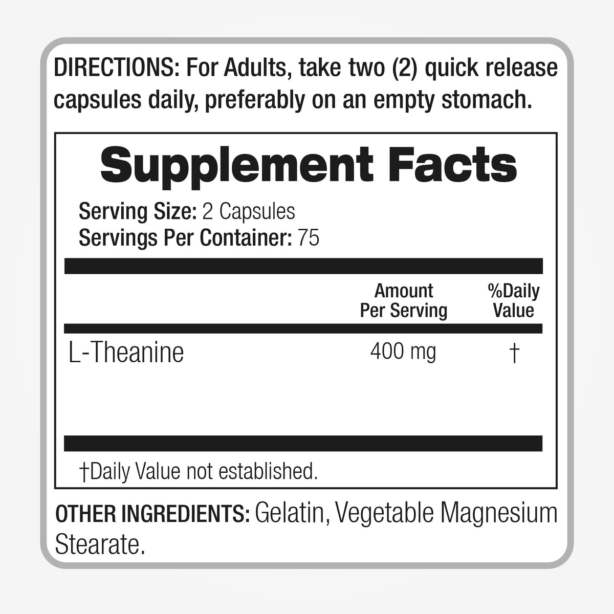 FITOMEDIC'S L-Theanine 400mg capsules en main