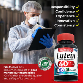 FITOMEDIC'S Luteine et Zéaxanthine 180 Capsules avec des ingrédients naturels