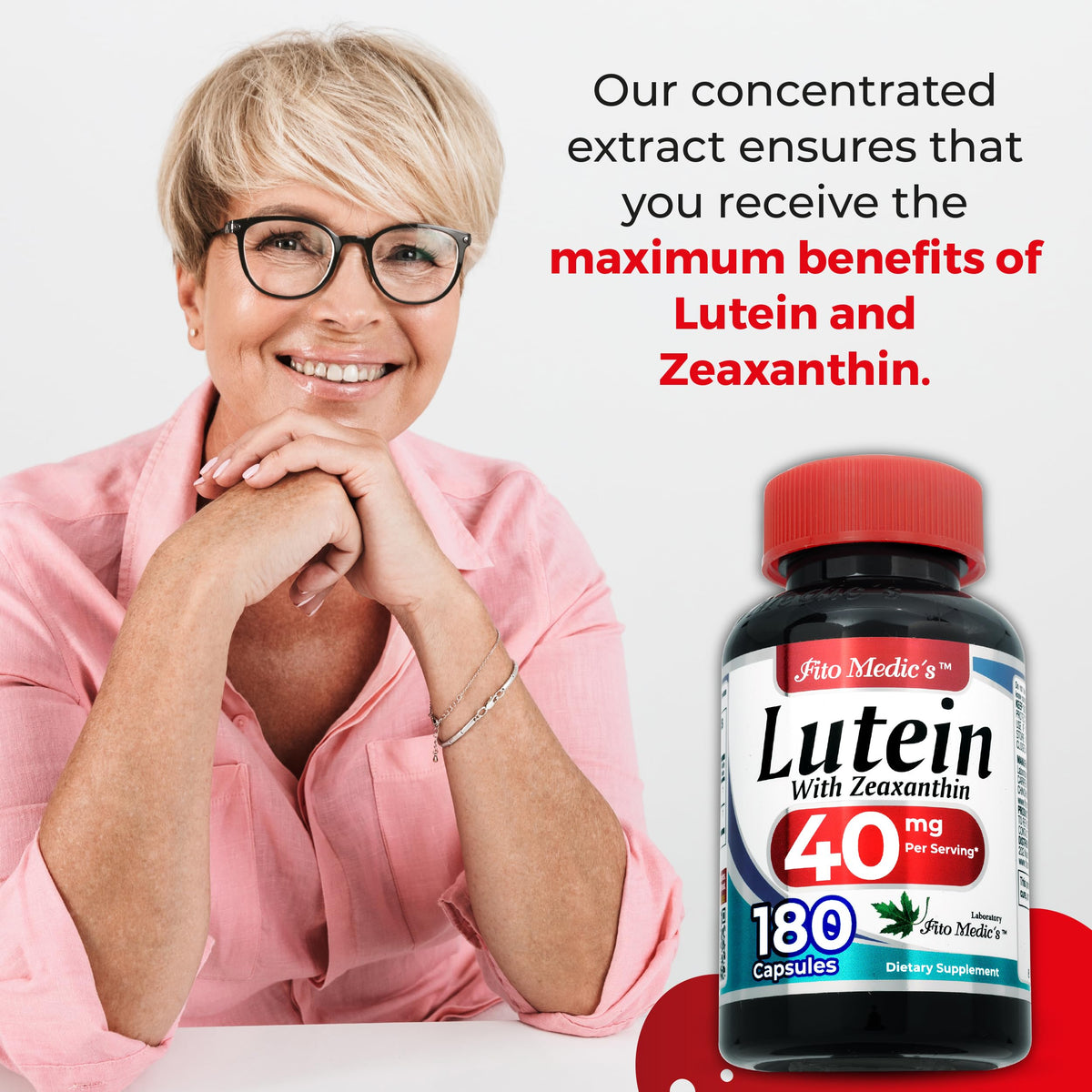 FITOMEDIC'S Luteine et Zéaxanthine 180 Capsules format de la capsule