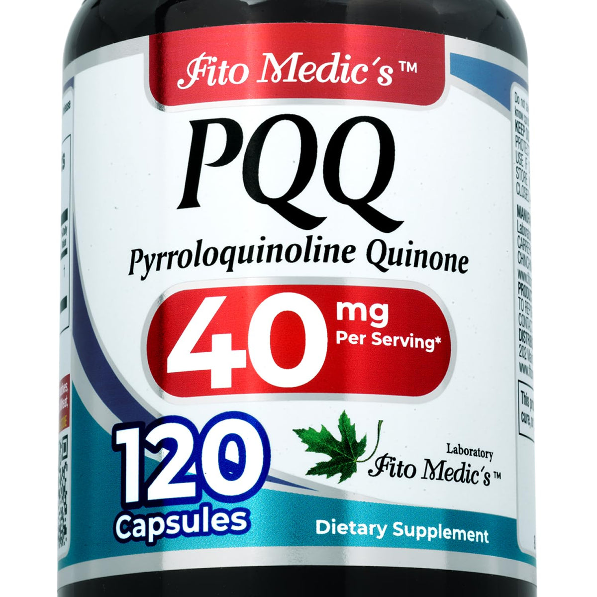 FITOMEDIC'S PQQ 120 Capsules vue de face avec étiquette