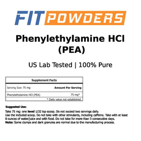 FitPowders phényléthylamine 500g en utilisation avec papier de riz