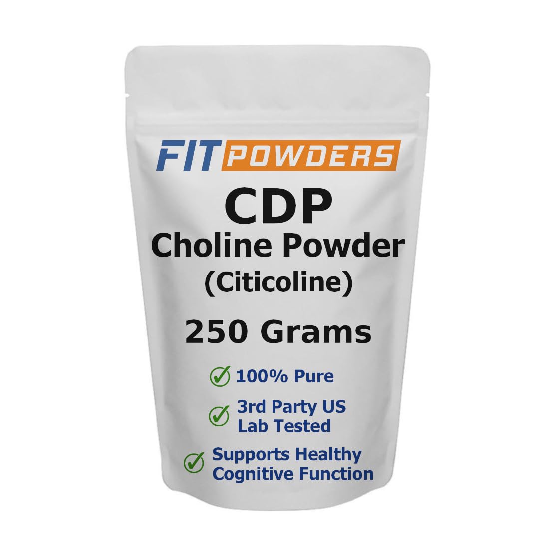 FitPowders Poudre de Citicoline Pure 250g packaging avant