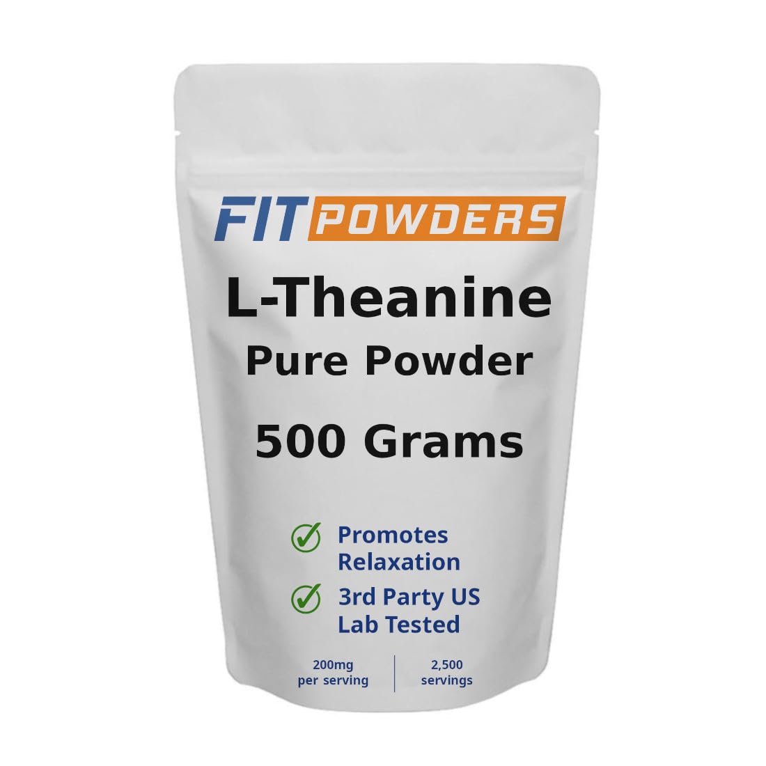 FitPowders Poudre de L-Théanine 500g vue de face