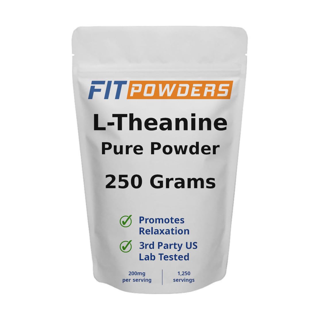 FitPowders Poudre L-Théanine 250g vue de face