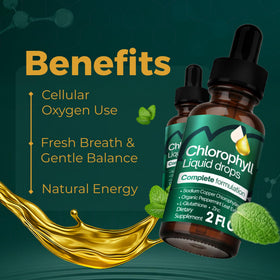 FitVitality Chlorophylle Liquide sur une table en bois